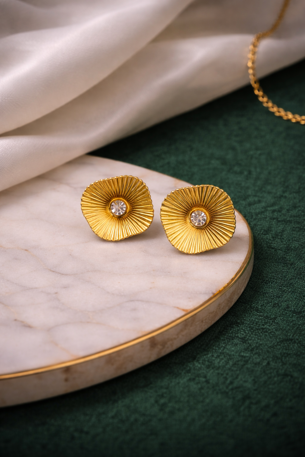 Sunburst Crystal Stud Earrings