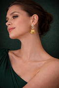 Crystal Fan Drop Earrings