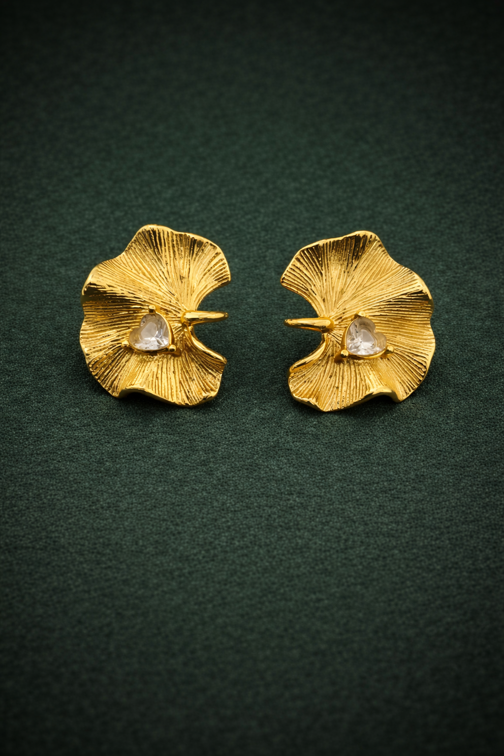 Ginkgo Glow Stud Earrings