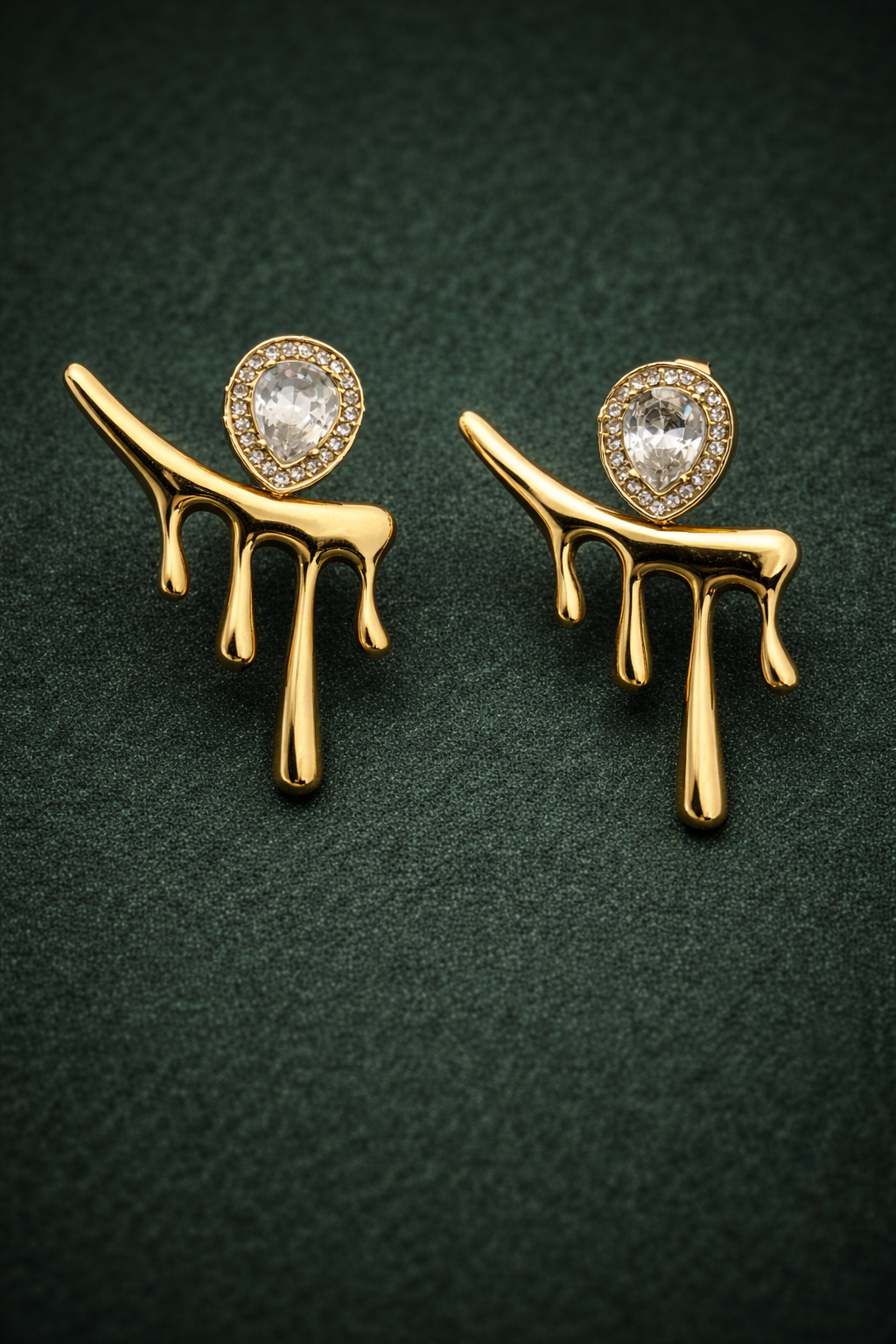 Crystal Drip Statement Earrings