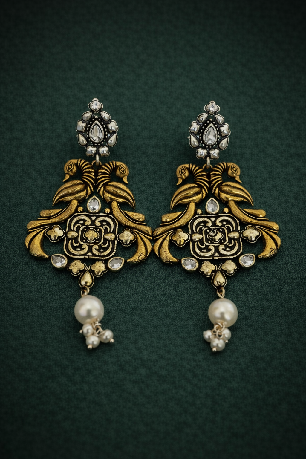 Rajsi Mor Pearl Drop Earrings
