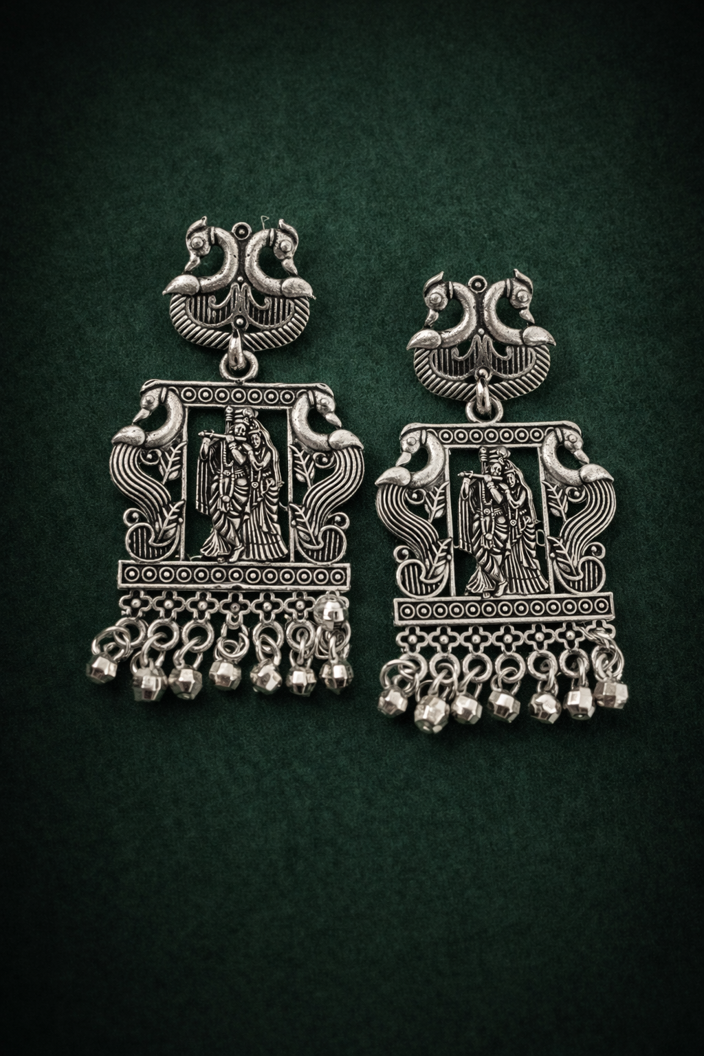 Antique Silver Temple Earrings