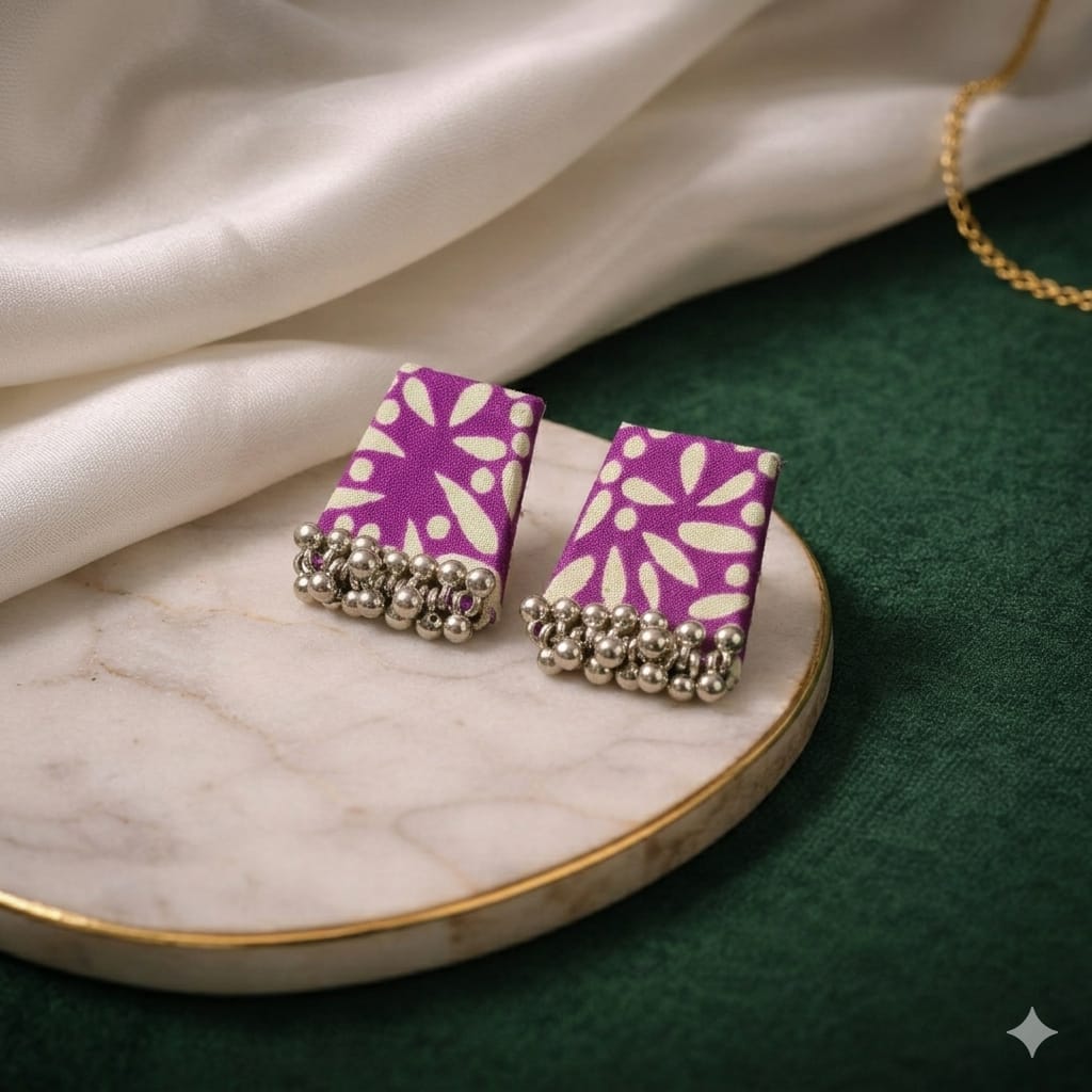 Gulnaar Fabric Drop Earrings