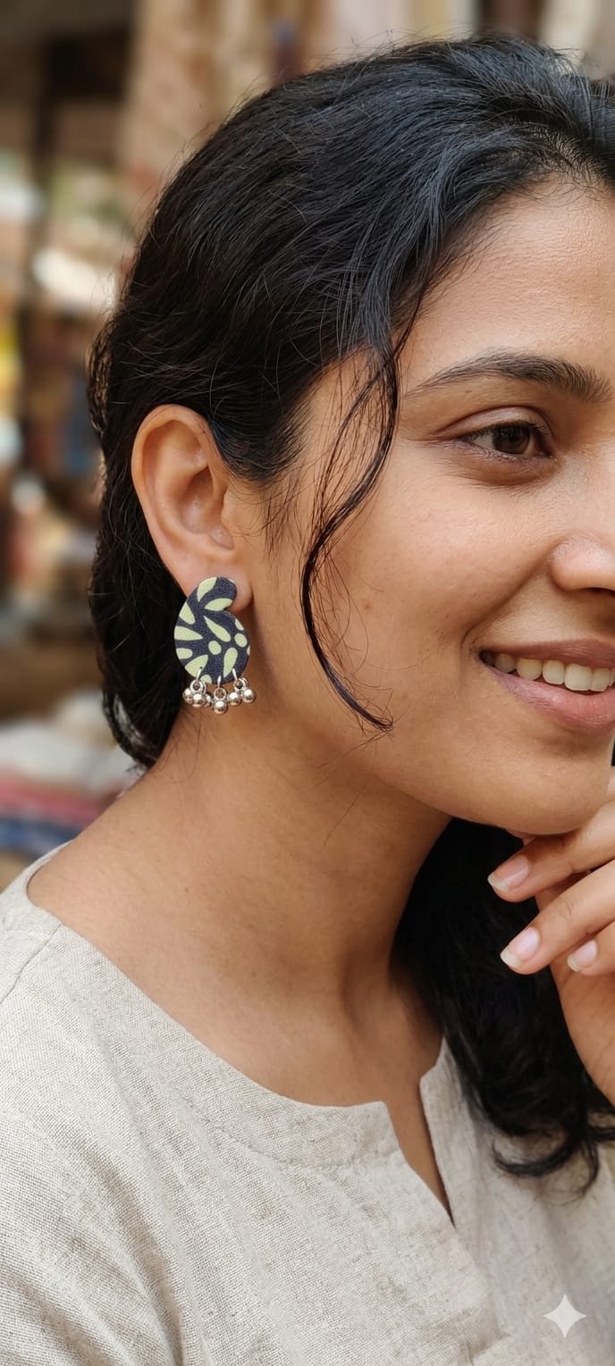 Neel Aakar Fabric Earrings