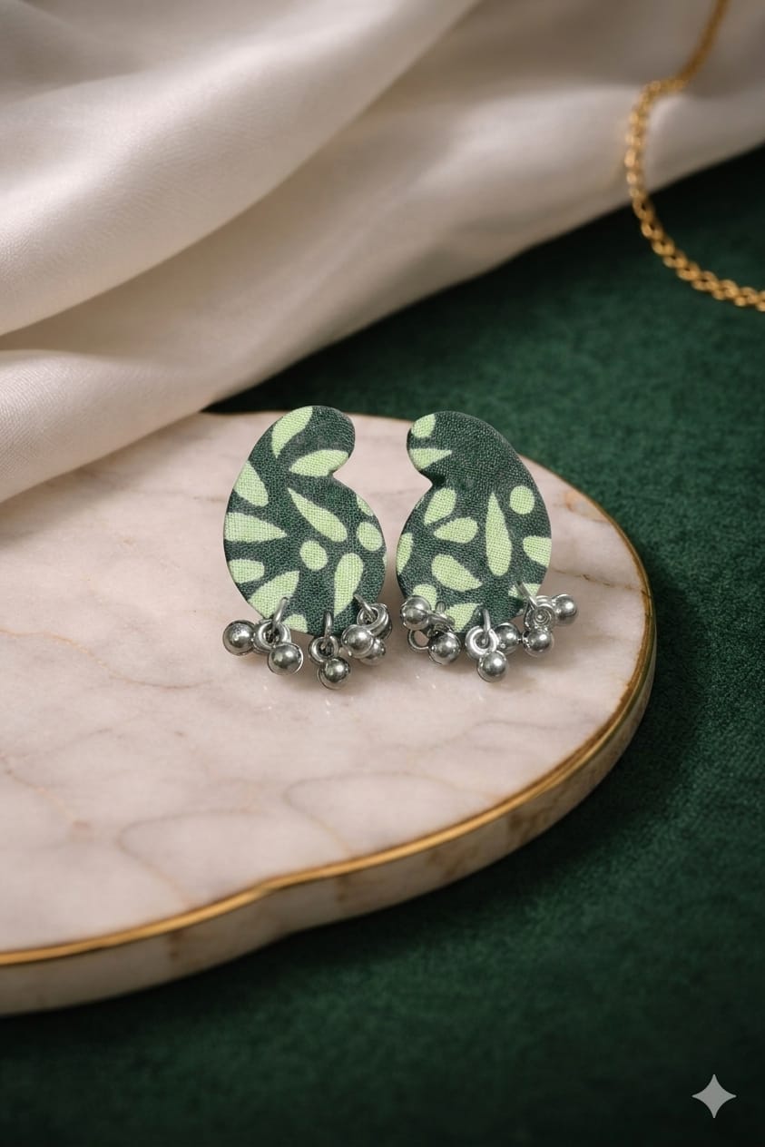 Neel Aakar Fabric Earrings