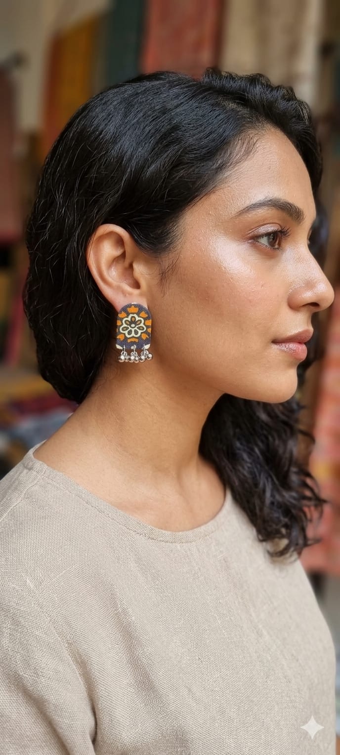 Noor Jaal Fabric Earrings