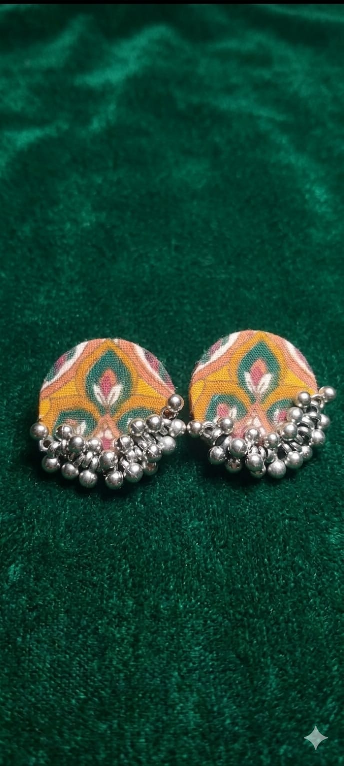 Kesari Noor Fabric Earrings