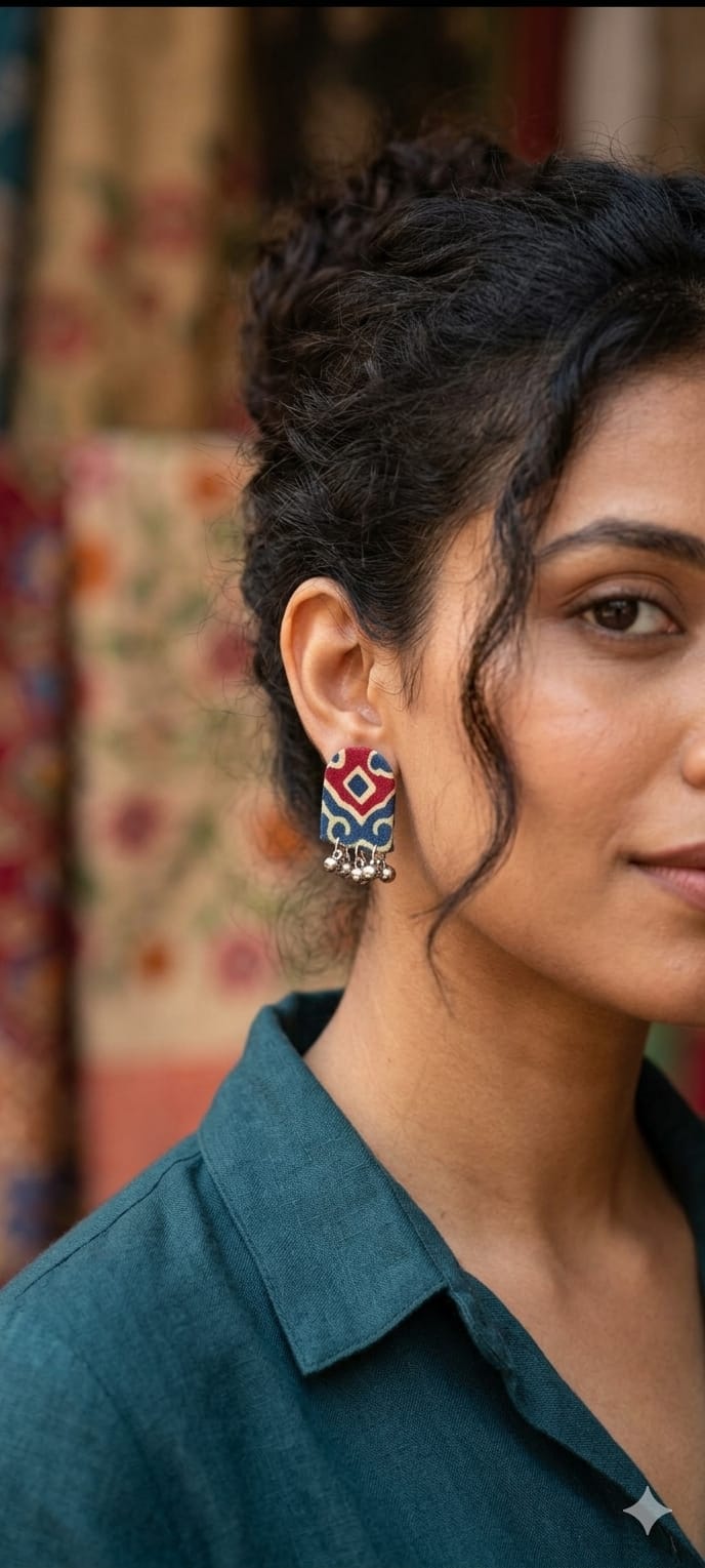 Rang Noor Fabric Earrings