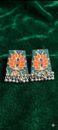 Pushp Noor Fabric Earrings