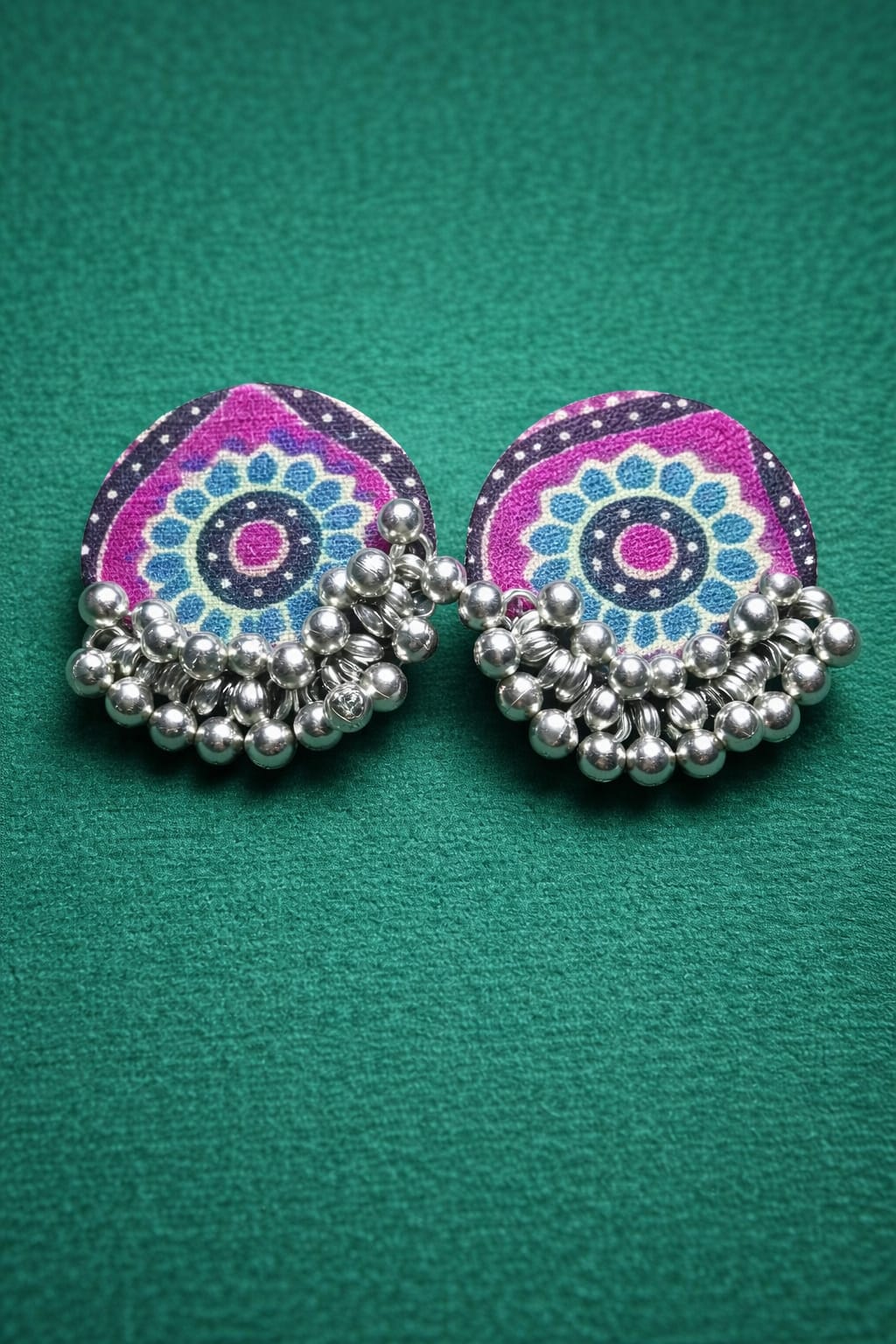 Rang Mandala Fabric Earrings