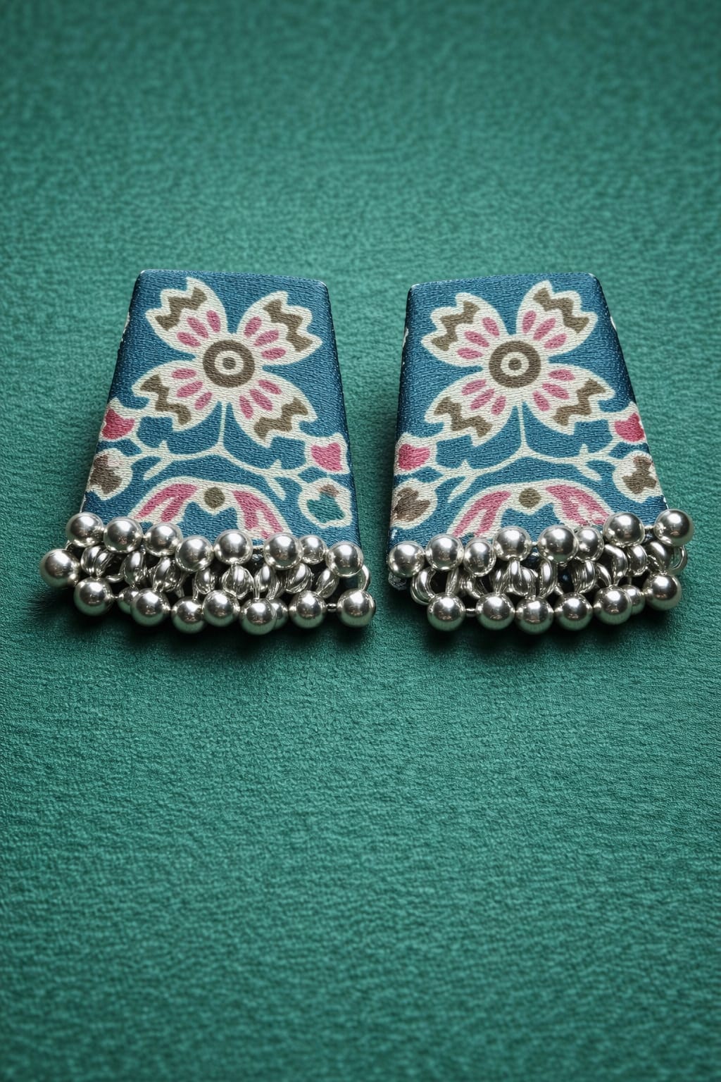 Neel Pushp Fabric Earrings